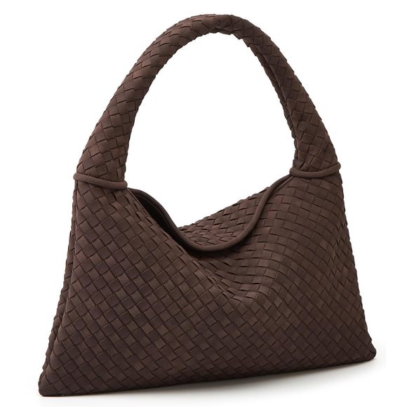 Slouchy Woven Suede Hobo Bags Trendy Suede Purse Crossbody Crescent >:) - Picture 1 of 7